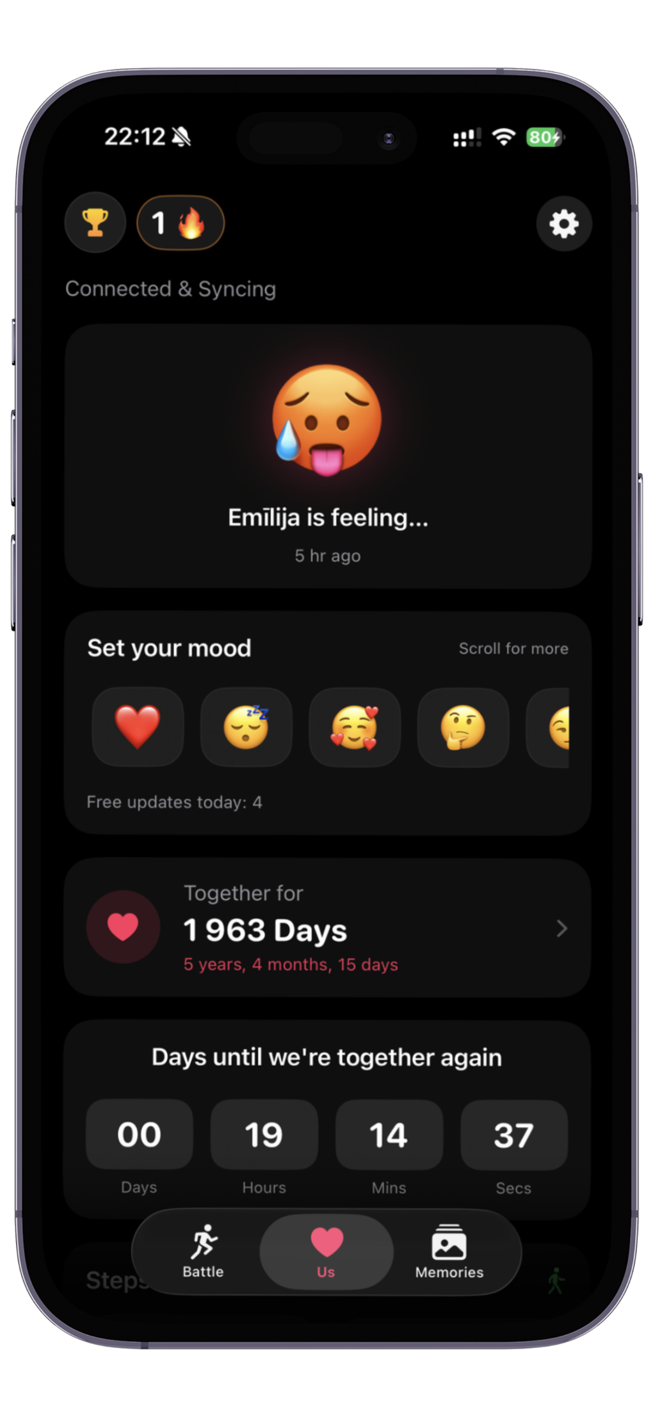 iFeely App Interface