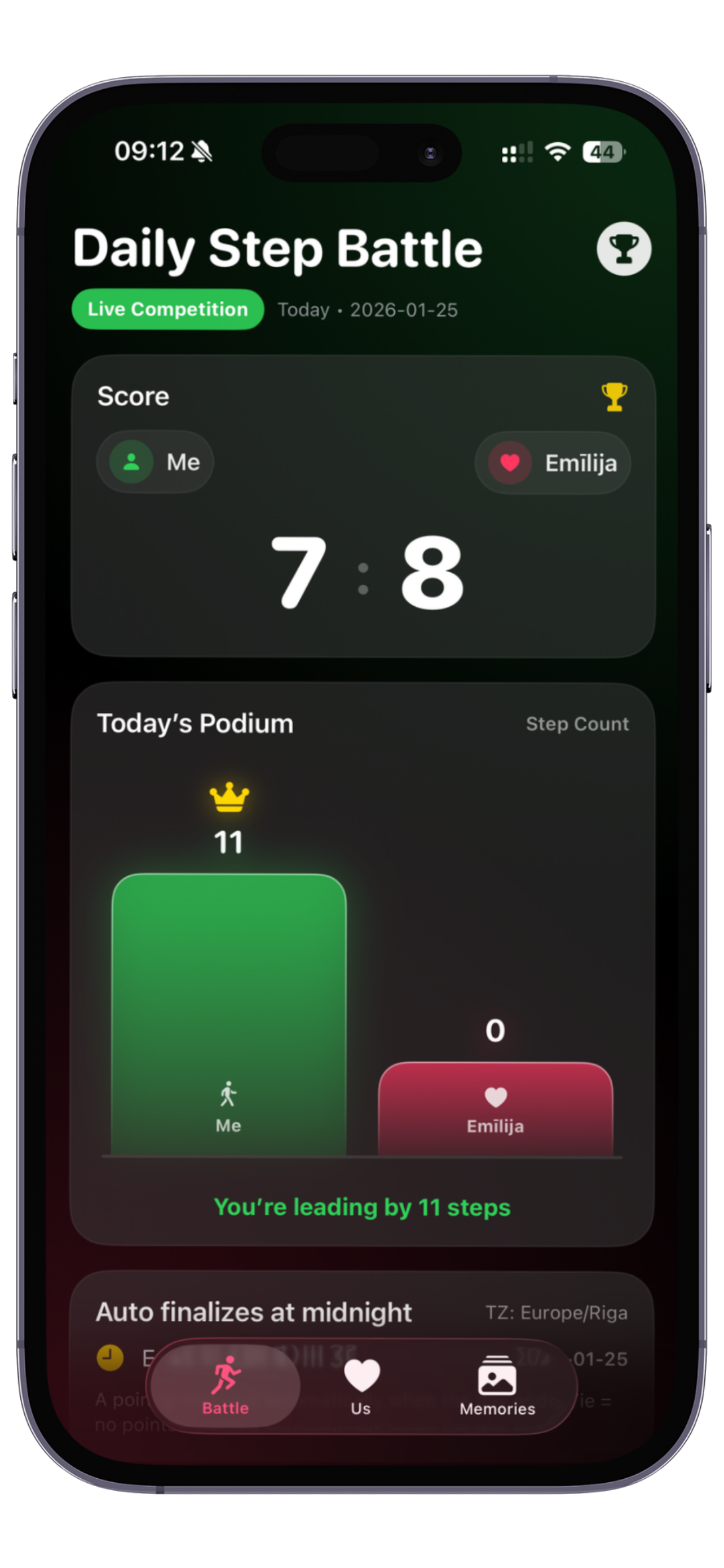 Step Battle iPhone Mockup